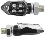 Avoc INZAY motorkerékpár irányjelző - 5 LED, ABS ház, átlátszó-fekete (hossz: 35 mm, magasság: 18 mm, szélesség: 16 mm, EEC engedélyezett, pár) Avoc Elektronika Világítások Indexek