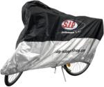 SIP Style Kültéri robogó takaróponyva, kerékpár/E-Bike, fekete/ezüst, poliészter, M-L méret, 2050x840x1210 mm SIP Style Vázak, idomok, kiegészítők Járműtakarók és lábvédők