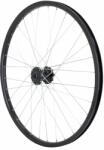 VELOX M260 26" első MTB kerék, fekete, dupla falú, peremes, SHIMANO M475 agy, 6 lyukas tárcsafék, ezüst küllők, gyorskioldó VELOX Bicikli alkatrészek Kerékpár alkatrészek Kerékpár kerekek