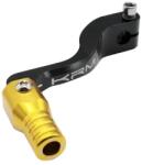 Krm Pro Ride váltókar MINARELLI 50 AM6, BETA 50 RR, RIEJU 50 MRT, SHERCO 50 SM-R/SE-R, alumínium CNC, fekete-arany, behajtható KRM PRO RIDE Erőátviteli alkatrészek Váltók és alkatrészeik Váltókarok