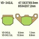 Wesrah VD-342/2JL fékbetét Wesrah Futómű és fék alkatrészek Fékbetétek (tárcsafék)
