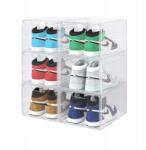 4CONVY 6x merev cipősdobozok XL átlátszó vitrinek moduláris rendszerezők (pudełko na buty premium 4convy)