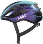 ABUS (Vélo) ABUS URBAIN Wingback Flip Flop fényes lila-zöld felnőtt kerékpáros sisak, L méret (58-62 cm), tekerőgombos állítás ABUS (Vélo) Bicikli alkatrészek Kerékpáros ruházat Kerékpáros sisakok