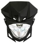 Replay RR8 50 ccm motorkerékpár első lámpaidom fekete-króm, átlátszó LED-del REPLAY Elektronika Világítások Fényszórók