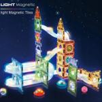  Mágneses Építőkockák Gyerekeknek 93DB-OS Golyóstoll Világító Pálya (CH1224)