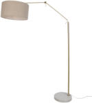 QAZQA Állólámpa arany színben, állítható, bézs színű teddy szövetbúrával, 50 cm - Editor (111230)