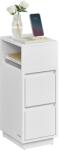 VASAGLE Éjjeliszekrény, Vasagle, fehér, 25x30x65 cm (LET656W01-LR)