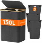 Lifewit szennyestartó kosár 150l fekete (B0C36VV2H4)