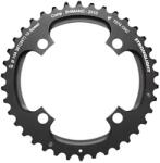 Stronglight 104 mm 4 karos dupla lánctányér, 38 fog, fekete, 2x10 sebesség, Shimano (kivéve XT-XTR) kompatibilis, menetes nélküli, 5 mm vastag STRONGLIGHT Bicikli alkatrészek Kerékpár alkatrészek Kerékpár lánctán