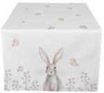 Clayre & Eef Húsvéti nyuszis asztali futó - 50x140cm - Nyuszi mintával