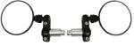 Avoc MILWAUK kerek végződésű motorkerékpár tükör - jobb/bal, alumínium, fekete, 103 mm, krómozott, Ø 8 mm + 2 db M10 szűkítő (pár) Avoc Kormányok és tartozékaik Tükrök Tükrök (tuning)