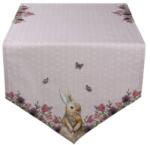 Clayre & Eef Húsvéti nyuszis asztali futó - 50x160cm - Happy Bunny