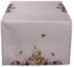 Clayre & Eef Húsvéti nyuszis asztali futó - 50x140cm - Happy Bunny