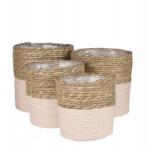 Direct home and garden Virágtartó fonott kosár Tengeri fű Rachel világos rózsaszín 16x16cm Boho (6254 koszyk)