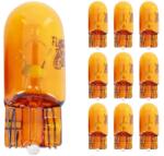 Flösser 12V 5W W5W W2, 1x9, 5D lábú sárga izzó (műszerfal + irányjelző) (10 db/csomag) FLOSSER Elektronika Világítások Izzók 12V-os izzók