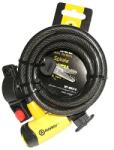 Auvray kerékpár lopásgátló, kulcsos spirálkábel, Ø12 mm, 1, 80 m, matt fekete (tartóval) Auvray Bicikli alkatrészek Kerékpáros kiegészítők Biciklizárak