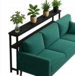  Konzol Loft Asztal A Kanapé Mögött Oldalsó Könyvespolc Virágágyás Nappali Fekete 100x20x102 (KONSOLA6)