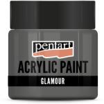 Pentart Glamour metál 50 ml ezüstfekete (PA-29395)