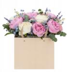 Trend-Deco Bézs papír ajándéktasak vágott cserepes virágokhoz és csokrokhoz