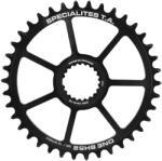 Specialites Ta ONE SH52 MTB lánctányér, közvetlen rögzítés, 38 fog, matt fekete alumínium, SHIMANO XTR M9100 - XT M8100 - SLX M7100-M900, 10-11-12 sebesség SPECIALITES TA Bicikli alkatrészek Kerékpár alkatrészek Ker
