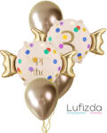  Héliumos luficsokor szülinapra, 3-as számmal - INGYENES GLS szállítással (LUFI111657)
