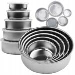 Przydasie. pl 5x Rozsdamentes Acél Konyhai Tál Vendéglátóipari Tál Fedéllel 5DB (#5261)