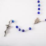  Rózsafüzér-Csiszolt kristály-kék