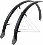 EUROFENDER RAPIDO 46 mm fekete 28'' városi/sport sárvédő pár, RAPIDO rögzítéssel EUROFENDER Bicikli alkatrészek Kerékpáros kiegészítők Kerékpár sárvédők