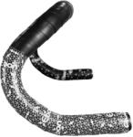 NEWTON kormány szalag, Ebon, fekete-fehér átmenetes, végzárókkal (vastagság: 2, 6 mm) NEWTON Bicikli alkatrészek Kerékpár alkatrészek Kerékpár kormányszalagok és markolatok