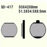 Wesrah VD-417 fékbetét Wesrah Futómű és fék alkatrészek Fékbetétek (tárcsafék)