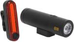 NEWTON USB kerékpár világítás készlet kormányra és nyeregcsőre, 500-30 lumen, fekete (elöl 6, hátul 4 üzemmód) NEWTON Bicikli alkatrészek Kerékpáros kiegészítők Kerékpár világítások és visszaverők