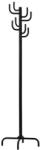 HM Cuier pom metalic HM W11, robust, cu 8 agatatori, pentru hol, salon, sala asteptare, negru (00002501) - drimus