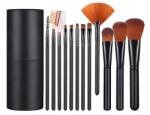Rozz Sminkes ecsetek 12db-os tokban fekete szintetikus szépség (24382_rozz_gabB_okz)
