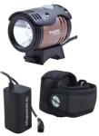 Spanninga THOR 1100 Lumen dinamós első lámpa kormányra (6, 5-10, 5 óra üzemidő, 8, 4V 2000mAh külső akkumulátor, komplett készlet többféle konzollal) szálcsiszolt alumínium SPANNINGA Bicikli alkatrészek Kerékpá