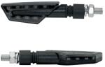 TAAC FR03 szekvenciális motorkerékpár irányjelző, 9 LED, füst-fekete, helyzetjelző és féklámpa funkcióval (M8 - 92 mm hosszú - 24 mm magas) (pár) - prémium minőség, ECE jóváhagyással TAAC Elektronika Világ