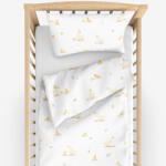 Goldea húsvéti gyermek pamut ágyneműhuzat kiságyba - kacsák 100 x 135 és 40 x 60 cm