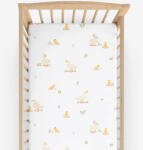 Goldea húsvéti gyermek körgumis pamut lepedő kiságyba - kacsák 70 x 140 cm