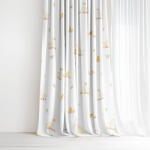 Goldea húsvéti pamut függöny - kacsák 220x150 cm