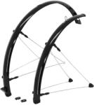 Stronglight 28'' Urban-Trekking sárvédő szett, 48 mm, fekete, rozsdamentes acél pálcákkal, e-bike-hoz (komplett készlet) STRONGLIGHT Bicikli alkatrészek Kerékpáros kiegészítők Kerékpár sárvédők