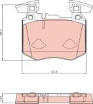 TRW GDB8310 Fékbetét készlet, tárcsafékek Fékbetétek. Db P