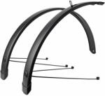 EUROFENDER Tempo Square 58 mm matt fekete városi/trekking sárvédőpár 28'' kerékhez, klasszikus pálcás rögzítéssel EUROFENDER Bicikli alkatrészek Kerékpáros kiegészítők Kerékpár sárvédők
