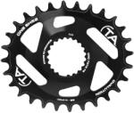 Specialites Ta ONE SH52 ovális közvetlen szerelésű lánckerék MTB-hez, 28 fog, fekete, alumínium, SHIMANO XTR M9100 - XT M8100 - SLX M7100 - MT900 kompatibilis, 10-11-12 sebesség SPECIALITES TA Bicikli alkatrészek Ke