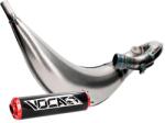 Voca Racing VOCA CROSS BESTIA POT 50 kipufogó Rieju 50 MRT-hez (felső vezetésű - fekete alumínium hangtompító, piros eloxált véggel) Voca Racing Kipufogók és alkatrészeik Kipufogók Moped kipufogók (tuning)