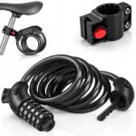 Interlook Kerékpár Zár Zsinór Kódzár Kód Erős Védelem A Nyeregcsőhöz (BLC-566-BK)