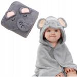  Fürdőlepedő Kapucnis Babatakaró 80x80 Mikroszálas Poncsó (Bomevarica3323)