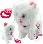 Skleplolki Interaktív plüss cica pórázon sétál, nyávog, mozgatja a farkát 3+ (INTERAKTYWNY BIAŁY KOTEK)