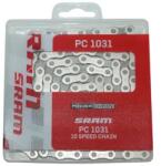 Sram PC-1031 10 sebességes kerékpárlánc országúti/MTB, ezüst-fekete, 114 szem SRAM Bicikli alkatrészek Kerékpár alkatrészek Bicikliláncok