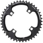 Stronglight lánctányér MTB-hez, Ø104 mm, 4 karos, dupla, 42 fog, Ø104 2x10, külső, fekete, 10 sebességes, Shimano kompatibilis (kivéve XT-XTR), menetes furat nélkül STRONGLIGHT Bicikli alkatrészek Kerékpár alkatr