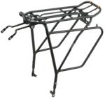 IBERA Touring Plus hátsó csomagtartó alumínium, fekete, állítható, 26"-29" V-fékhez, PakRak és SidePak kompatibilis, max. 25 kg IBERA Bicikli alkatrészek Kerékpáros kiegészítők Kerékpár csomagtartók