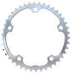 Stronglight 42T 5-karos lánctányér országúti kerékpárhoz, 135 mm, CAMPAGNOLO belső, ezüst, alumínium 7075, négyszög tengelyes, 9-10 sebesség STRONGLIGHT Bicikli alkatrészek Kerékpár alkatrészek Kerékpár lánctányé